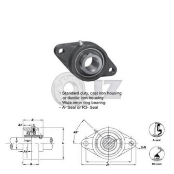 1.75 in 2-Bolts Flange Units Cast Iron UCFL209-28 Mounted Bearing UC209-28+FL209