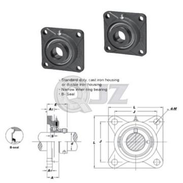 2x 3/4 in Square Flange Units Cast Iron SAF204-12 Mounted Bearing SA204-12G+F204