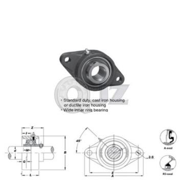 1.25 in 2-Bolts Flange Units Cast Iron UCFT207-20 Mounted Bearing UC207-20+FT207