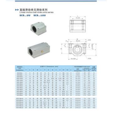 SCS10UU 10mm Linear motion ball slide units bearing block Rail guide shaft CNC