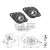 2x 2 in 2-Bolts Flange Units Cast Iron UCFL211-32 Mounted Bearing UC211-32+FL211