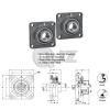 2x 35 mm Square Flange Units Cast Iron UCF207 Mounted Bearing UC207+F207 New