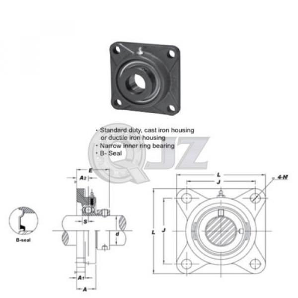 7/8 in Square Flange Units Cast Iron SAF205-14 Mounted Bearing SA205-14+F205 #2 image