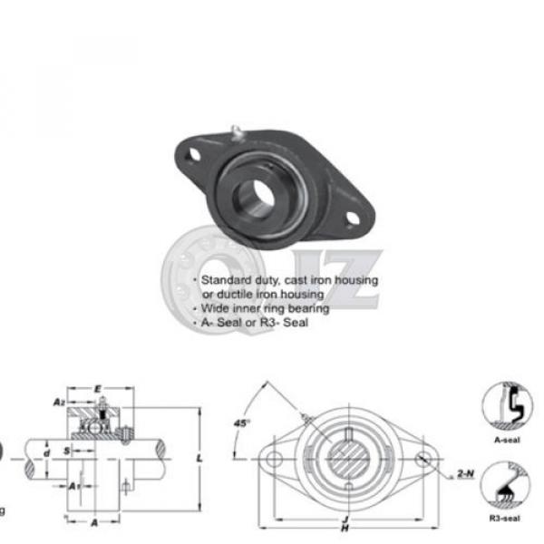 2 in 2-Bolts Flange Units Cast Iron HCFL211-32 Mounted Bearing HC211-32+FL211 #2 image