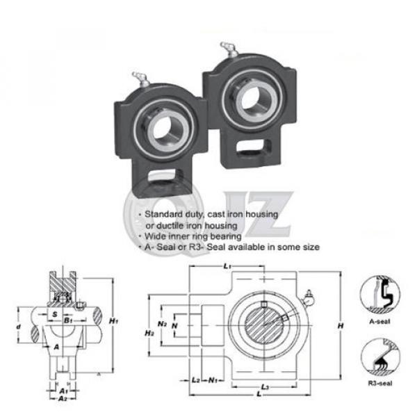 2x 2 7/16 in Take Up Units Cast Iron UCT212-39 Mounted Bearing UC212-39+T212 #2 image