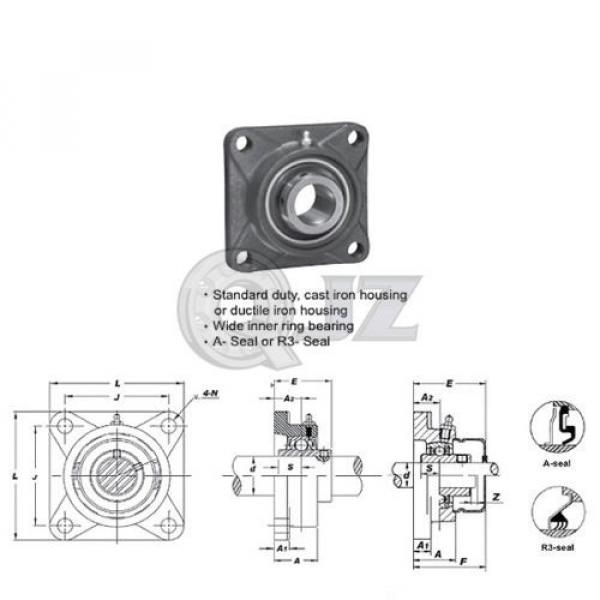 2 in Square Flange Units Cast Iron UCF211-32 Mounted Bearing UC211-32+F211 #2 image