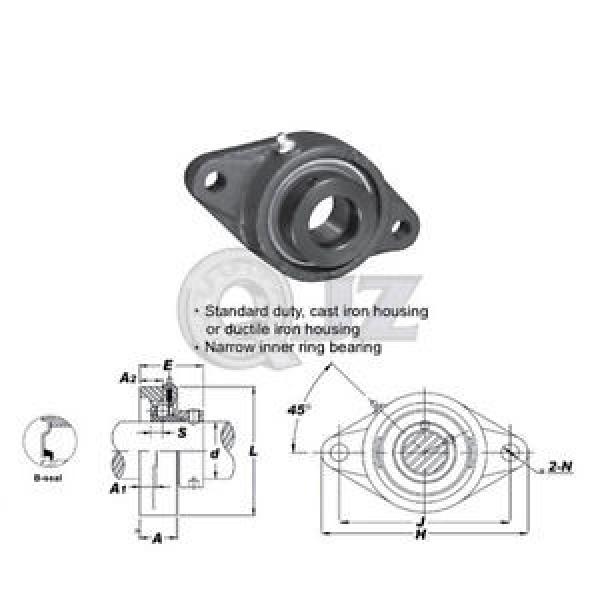 2 in 2-Bolts Flange Units Cast Iron SAFL211-32 Mounted Bearing SA211-32+FL211 #1 image