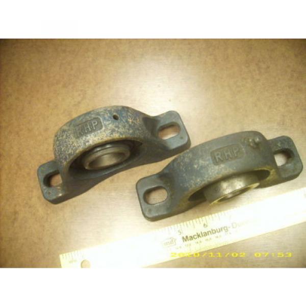 (2) used RHP pillow block bearing units NP5 MP2   1 1/4&#034; bore #2 image