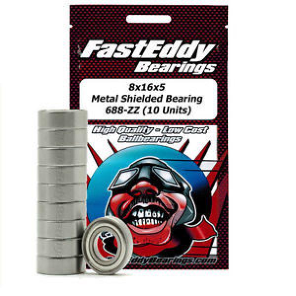 8x16x5 Metal Shielded Bearing 688-ZZ (10 Units) #1 image